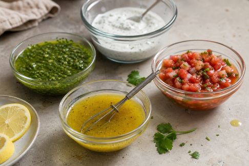 Sélection de sauces sans cuisson à préparer en moins de 10 minutes