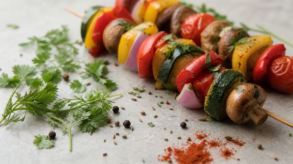 Épices et herbes fraîches pour sublimer vos brochettes végétales