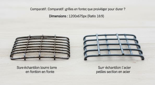 Comparatif : grilles en fonte ou en acier, que privilégier pour durer ?